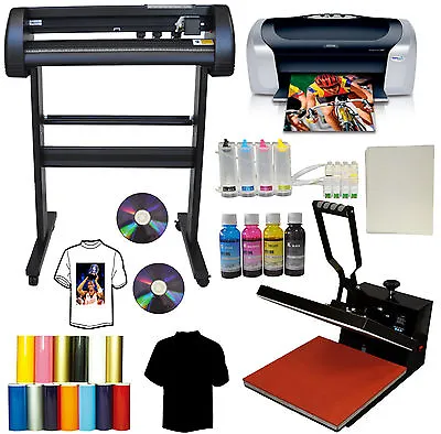 15x15  Heat Transfer Press 28  Metal 500g Vinyl Cutter Plotter Photo C88+Printer • $1096.51