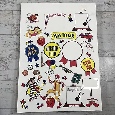 Vintage Mcdonalds Mcdonaldland Draw N Write Activity Book Pad Paper W/ Stickers • $16.57