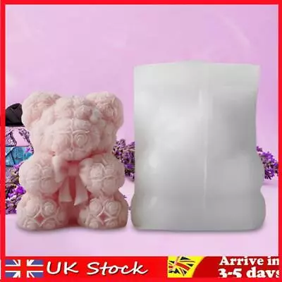 Candle Soap Mold Bear Silicone Mould Birthday Gift Mother Day Gift (Bow Tie S) • £6.59