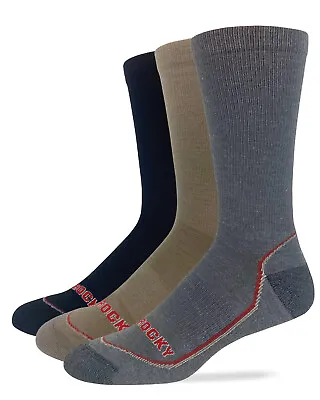 Rocky Mens 70% Merino Wool Lightweight Year Round Crew Socks 1 Pair Pack • $10.99