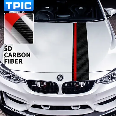 Carbon Fiber Car Hood Racing Sticker Stripe Decal For BMW Performance Sport • $14.99