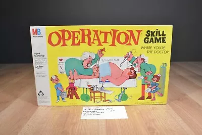 Milton Bradley 1965 Operation Game With Smoking Doctor(330-129-1) • $30