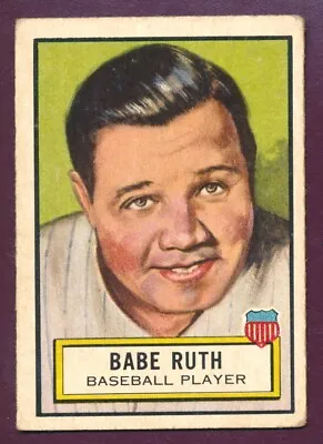 1952 Topps Look N See #15 Babe Ruth Key Card No Creases Great Find Rare • $999.99