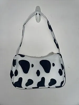 £7.50 • Buy Cow Print Baguette Shoulder Bag Y2k