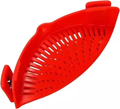 Strainer Clip On Colander Snap Silicone Kitchen Heat Resistant Rinsing Draining • $6.29