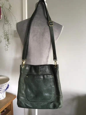 £14.99 • Buy OSPREY Womens Leather Bag In Green 