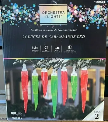 24 Gemmy  Orchestra Of Lights  Multi-Function Color-Changing LED Icicle Lights • $74.99