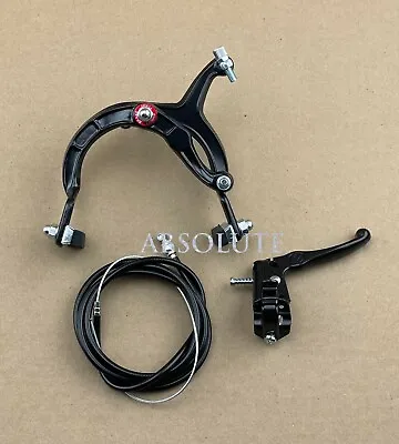 Black Old School Bmx Bike Mx Rear Brake Lever Cable Caliper Cruiser Bicycle. • $13.45