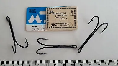 :) 25pc   MUSTAD Fly Tying  Hooks    3582 C   DOUBLE SIZE: 6    Made In Norway • $10.94