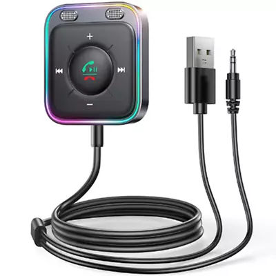 Car Bluetooth Receiver Wireless Enhanced Dual Mics ENC Noise USB AUX Adapter • $31.93