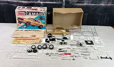 OPEN BOX MPC 1:25 Scale Model Kit 1969 CAMARO Turbine Funny Car Version GOLD • $199