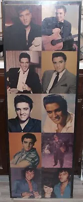 1970's Rare Elvis (10) Image Poster Printed On Thick Cardboard Stock 16  X 49  • $249.99