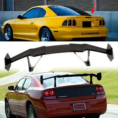 Rear Spoiler Racing GT Ducktail Style Wing Glossy Black For Ford Mustang 95-14 • $95.50