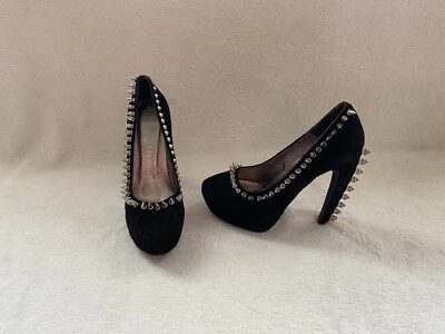 £14.50 • Buy Jeffrey Campbell Black Suede Spike Heels Size UK5