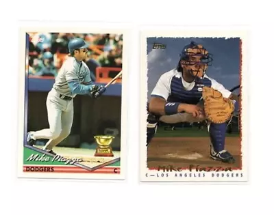 (LOT OF 2) MIKE PIAZZA 1994 Topps  #1  & 1995 TOPPS #466 (DODGERS). EX • $1.79