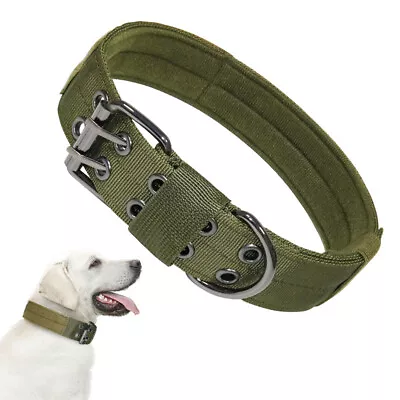 Heavy Duty Tactical Nylon Large K9 Military Dog Collar Adjustable Metal Buckle • $7.80