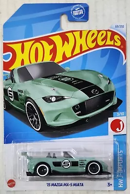 2024 Hot Wheels '15 Mazda MX-5 Miata J-Imports 3/10 Convertible Spoiler Roll Bar • $3.69