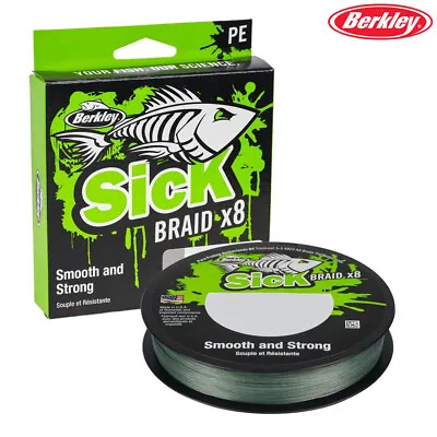 Berkley Sick Braid X8 Fishing Line 300m - Low-vis Green • £32.99