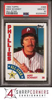 1984 Topps All-star #388 Mike Schmidt Phillies Hof Psa 10 • $20.26