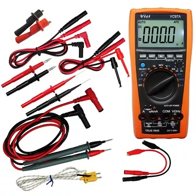 VC97A 3999 Digital Auto Range True RMS Multimeter With Test Lead VC97ATLP20157 • $50.99