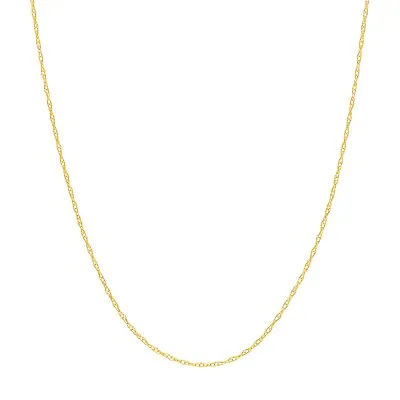 0.6mm Open Dainty Twisted Rope Chain Necklace Real Solid 14K Real Yellow Gold • $49.49