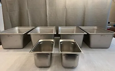 Lot Vollrath Stainless Steel Steam Table Pans 4 Full Size 30088  2 Third Size • $370