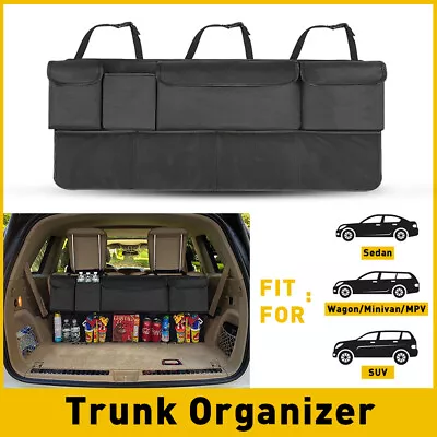 Car Trunk Organizer Accessories Back Seat Storage Bag 8 Pockets 600D Oxford Mesh • $18.04