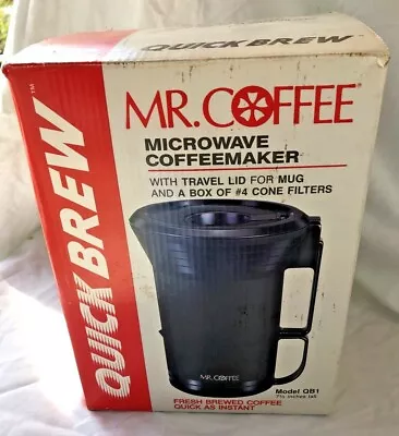 Vintage Mr. Coffee Microwave Coffeemaker 10 Oz Mug Model No. QB1 Coffee Filters • $9.99