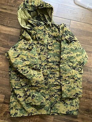 New W/o Tags USMC GoreTex Jacket APEC Parka MARPAT Woodland Camouflage Med-Reg • $190