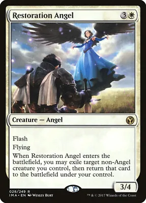 Restoration Angel Iconic Masters PLD White Rare MAGIC GATHERING CARD ABUGames • $1.55