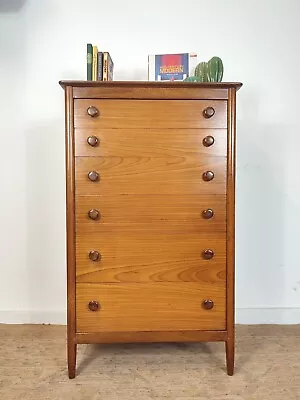 Vintage Chest Of Drawers Butilux Teak Tallboy Mid Century Danish Style • £375