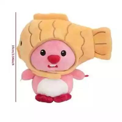 Cute Taiyaki Beaver Loopy Plush Toy 10Cm 4in Keychain Pendant Doll Gift Pororo • $10.35