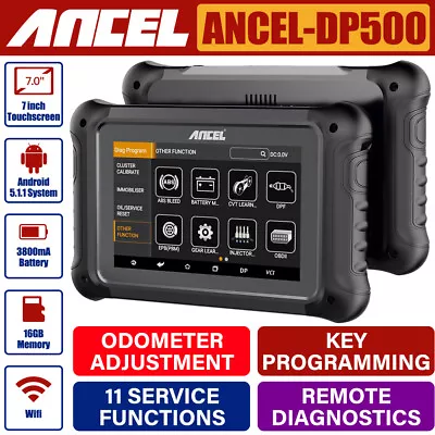 ANCEL DP500 Odometer Mileage Correction IMMO Key Coding Car OBD2 Diagnostic Tool • $899