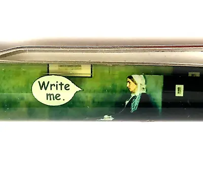 Write Me Floaty Pen Moving Text Bubble Old Woman Waiting Unusual Vintage • $23.99