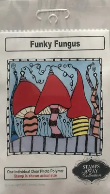 £3.99 • Buy Stamps Away Funky Fungus Clear Ink Stamp 90mm X 90mm Approx Brand New 