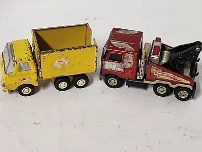 Vintage Tonka Metal Semi Truck W/DUMP BED & BUDDY L Tow Truck. See Pic For Cond. • $8.99