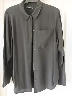 M&S Autograph Black Silk Shirt 14 • £15