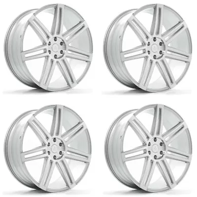 Set 4 24  Axe Wheels EX26 Silver 24x10 Wheels 6x135 28mm For Ford Lincoln Rims • $2580