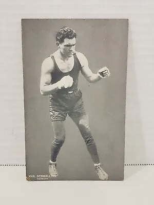 Max Schmeling Schmelling Exhibit Penny Arcade 1920's Boxer Card Postcard - Rarer • $40