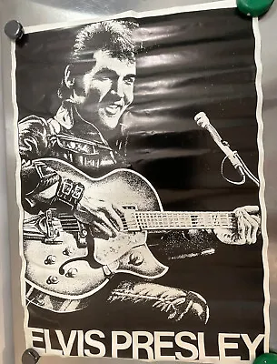 1970's Vintage Elvis Black And White Poster • $29.95