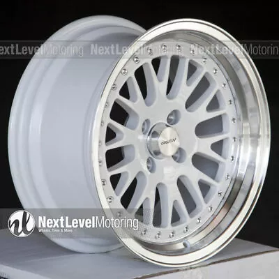 Circuit CP21 16x8 4-100 +25 White Wheels Fits Mazda Miata MX-5 NA NB BMW E30 • $559.99