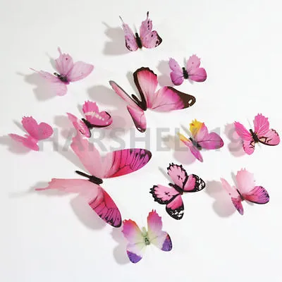 Amazing Decals Stickers 3D Butterfly Home DIY Wall Door Art Room Decoration UK • £2.50