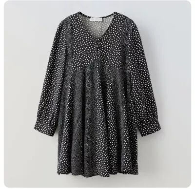 ZARA Girls Polka Dress Black Size 13-14 NWT • $15.99