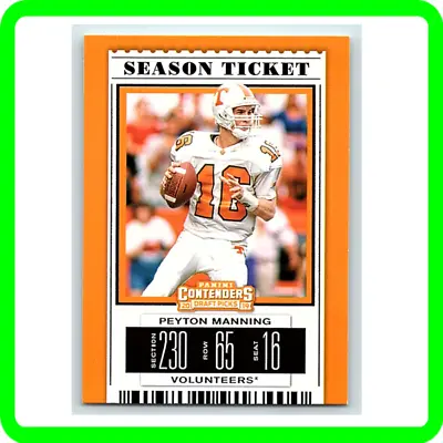 Peyton Manning RARE Collegiate Football Investment Card Tenn Vols Jersey #16 • $9.99