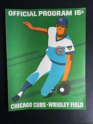 1972 Chicago Cubs New York Mets Program Scorecard Unscored Willie Mays  • $19.99