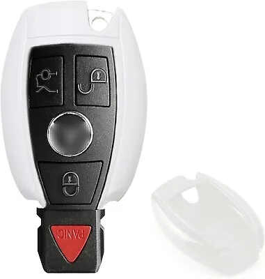 Exact Fit Glossy White Remote Smart Key Fob Shell For Mercedes C E S M Class Etc • $9.89