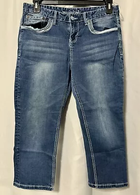 Women's Size 9/10 Maurice's Denim Capris Pants Midrise • $9.99