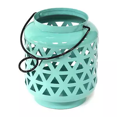 Teal Blue Metal Candle Holder • $19.91