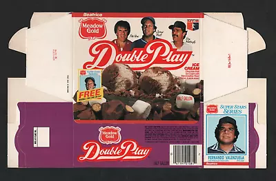 1986 Meadow Gold Double Play Ice Cream Box – Fernando Valenzuela Card  #L247 • $14.99