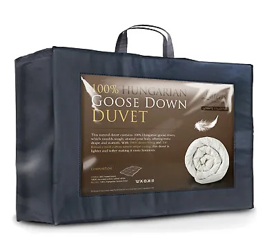 Ultimate 100% Hungarian Goose Down King Bed Size Duvet Quilt 300TC Cotton Casing • £149.95